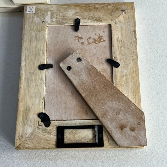 Wooden Picture Frames Distressed Look Set of 3 Different Sizes Farmhouse Cottage - Picture 7 of 16